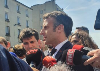 Emmanuel Macron à Saint-Denis