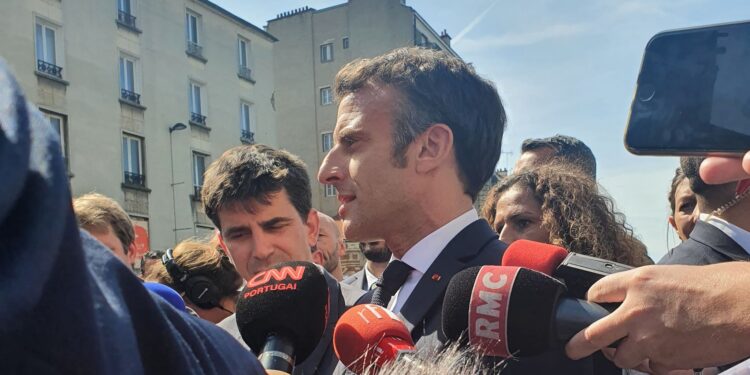 Emmanuel Macron à Saint-Denis