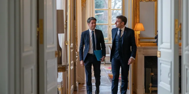 Emmanuel Macron et Gabriel Attal à l'Elysée.